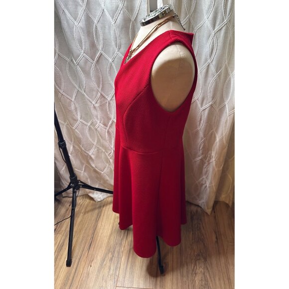Torrid Sexy Red Sleeveless A-Line flare textured Dress woman’s 0 rockabilly BBW - Picture 6 of 16